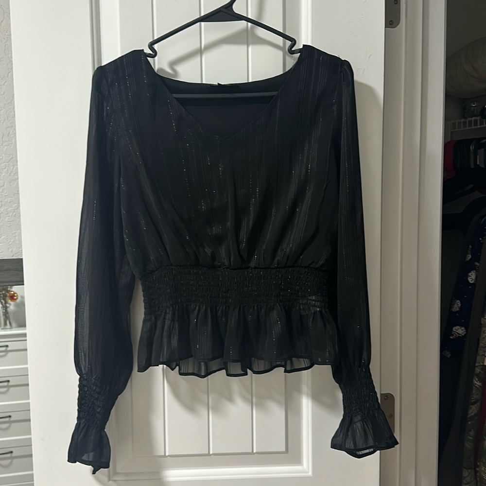 Black long sleeve blouse